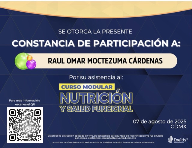 Curso Modular Nutrición y Salud Funcional, Exeltis / Actuamed