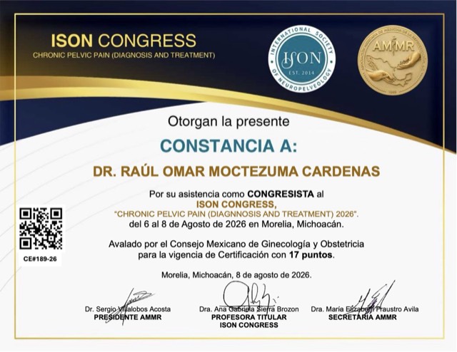 ISON Congress: Chronic Pelvic Pain, ISON y AMMR