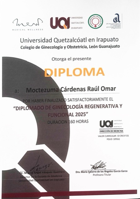 Diplomado de Ginecología Regenerativa y Funcional, Universidad Quetzalcóatl en Irapuato